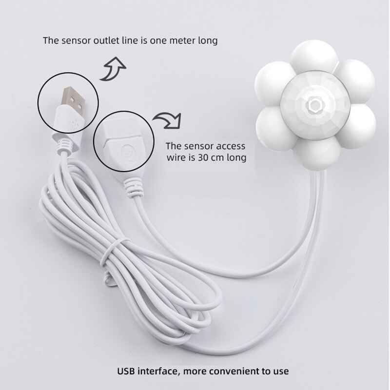 Automatic Cat Water Fountain Sensor Smart Motion Sensor Switch Flower Intelligent Infrared USB Detector Water Drinker Supplies