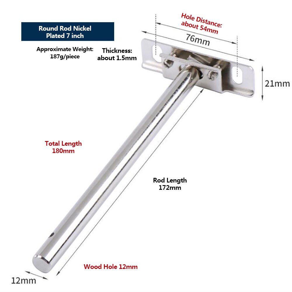 1Pcs DIY Invisible Floating Shelf Brackets Adjustable Blind Shelf Floating Support Brackets Concealed Mount for Home Wall: Cylindrical-7 inch
