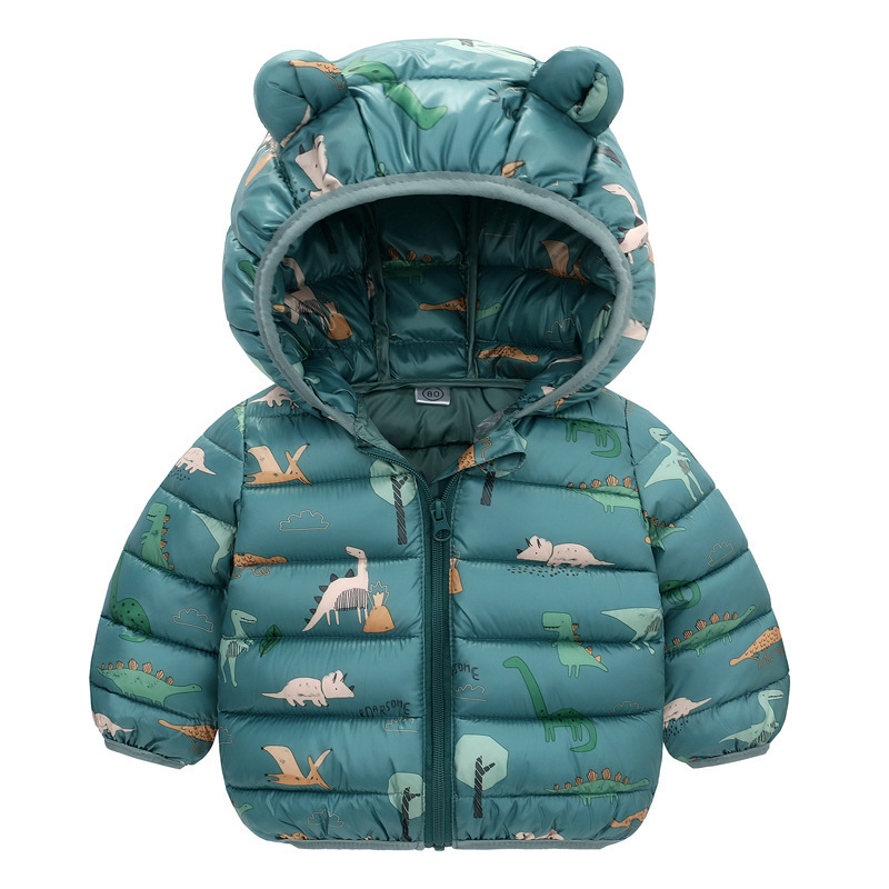 Baby Boys Winter Jacket Withstand The Severe Cold Hooded Keep Warm With Gloves Heavy Outerwear For Kids Children Coats: JK224-Green / 2T