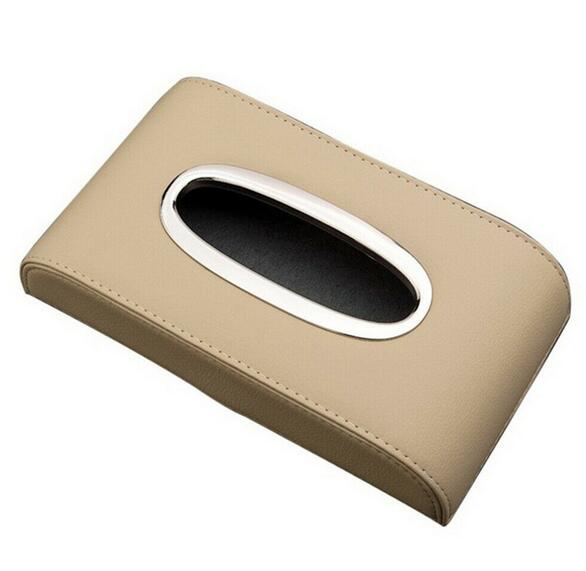Auto amrest leren tissue box hoes papier auto thuis servethouder hoes: Type 4