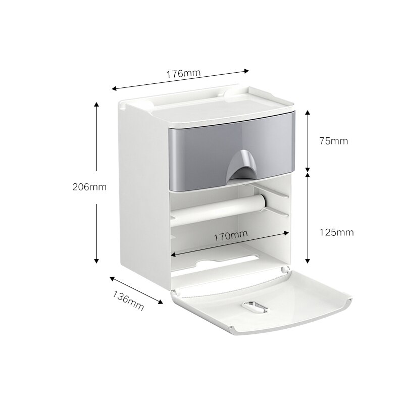 Toilet Paper Shelf Holders Waterproof Tissue Box Wall Mounted Storage Box Portable for Bathroom Accessories salle de bain