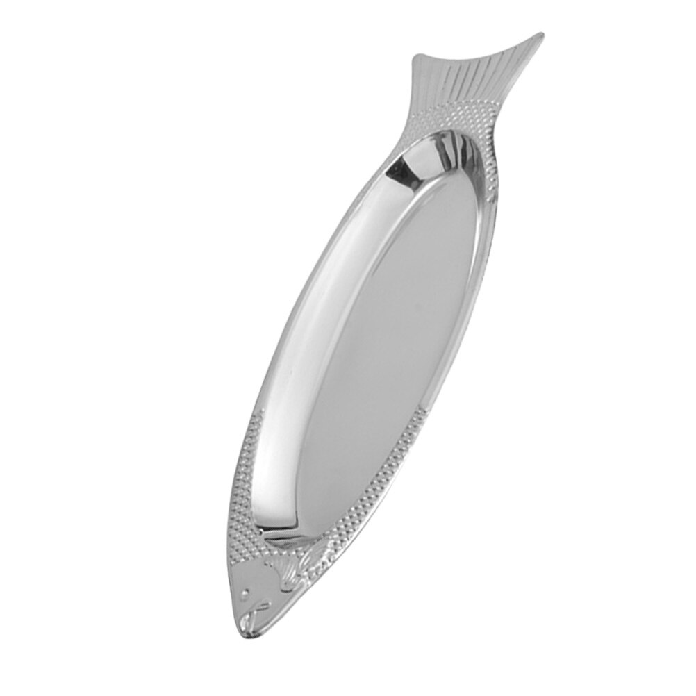 1Pc Steamed Fish Dish Fish-shaped Plate Home Hotel Restaurant Fish Plate