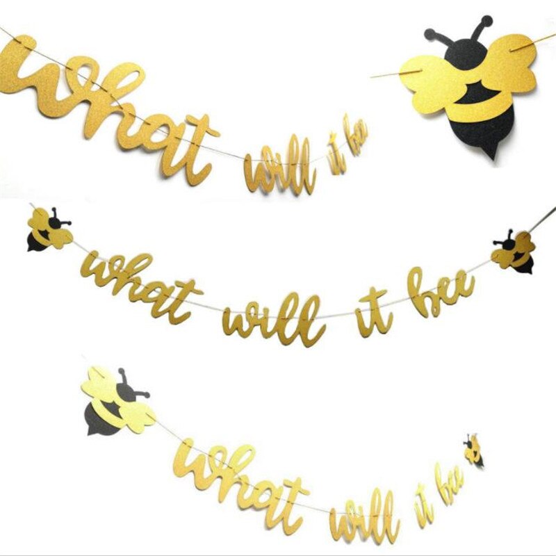 Omilut Bumble Bee Party Banner Bumble Bee Birthday Party Decor Bumble Bee Cake Toppers Baby Shower Boy/Girl 1th Birthday Supplie