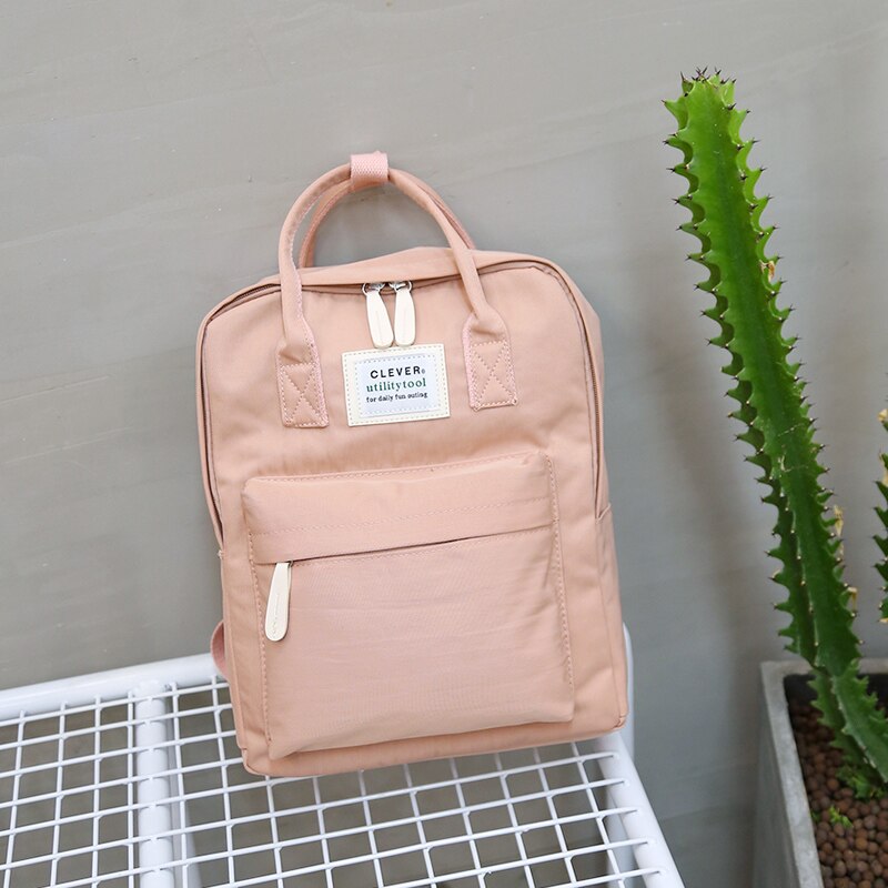 Multifunction women backpack youth korean style shoulder bag laptop backpack schoolbags for teenager girls boys travel: Pink