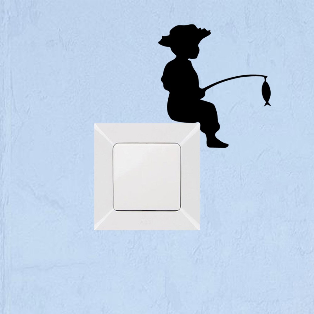 Fiske väggdekor konst vinyl klistermärken för barnrum dekoration konst dekor tapeter