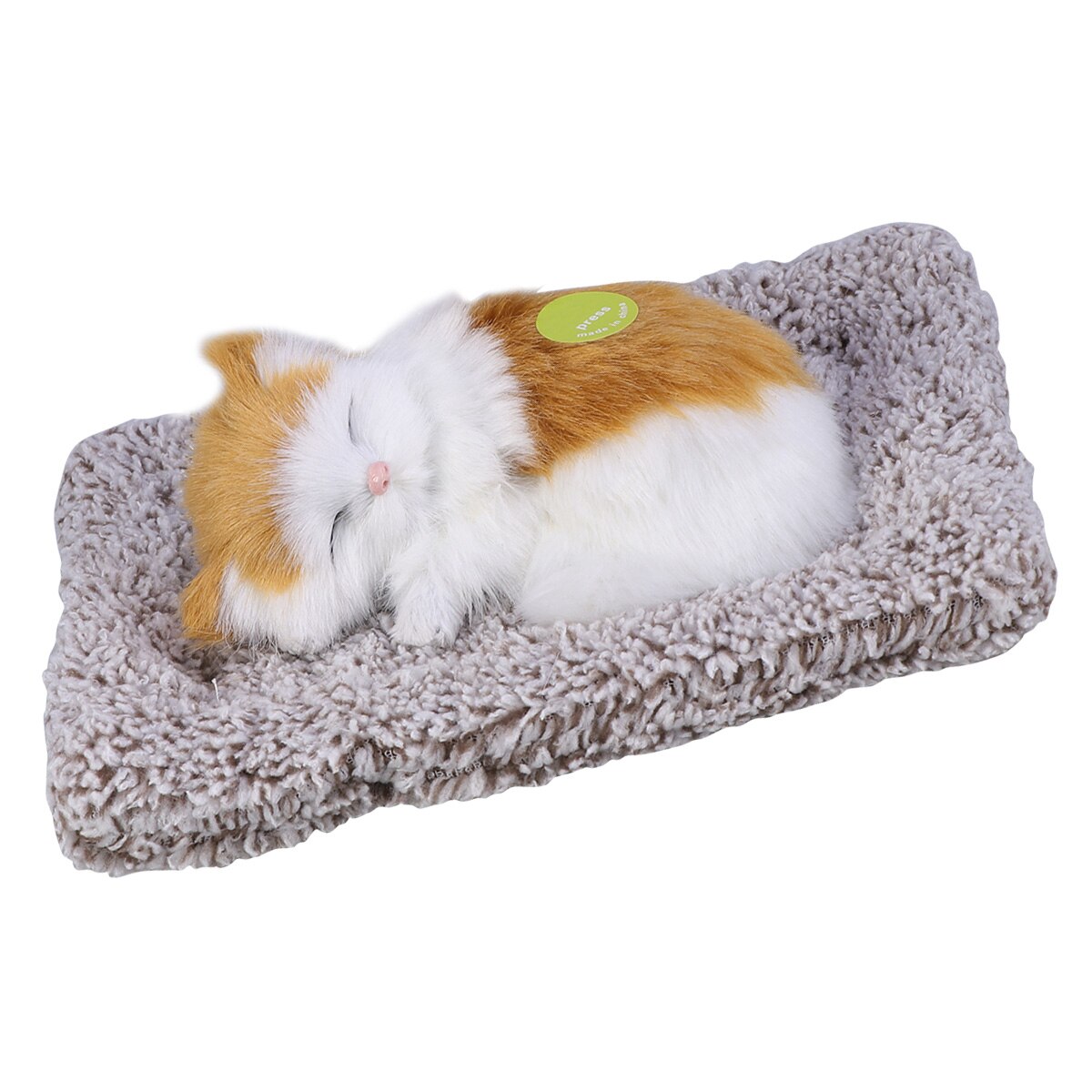 Activated Carbon Simulatie Dier Decoratie Knuffel voor Auto Home Office-Gele Kat (Geel)