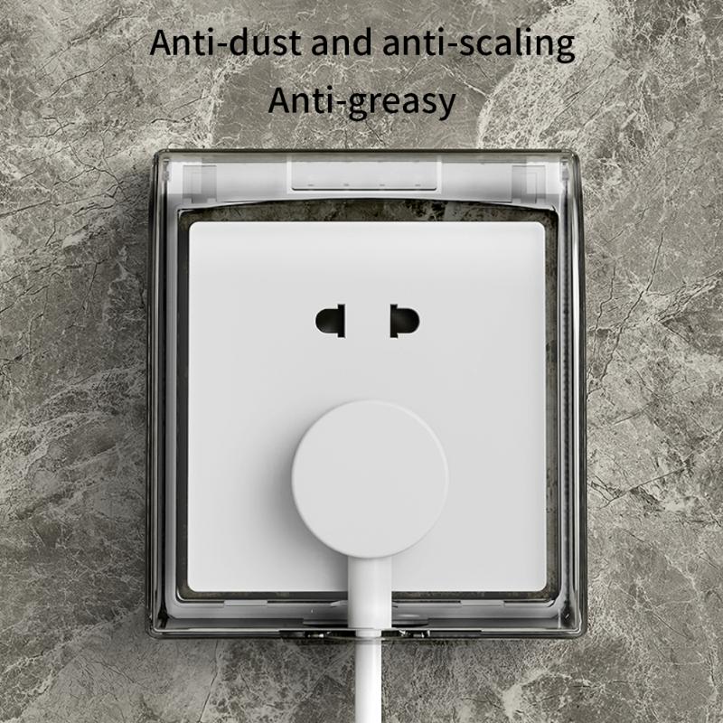 Waterdichte Doos 86 Soort Universele Transparante Schakelaar Cover Zelfklevende Gelijmd Badkamer En Keuken Socket Splash Doos