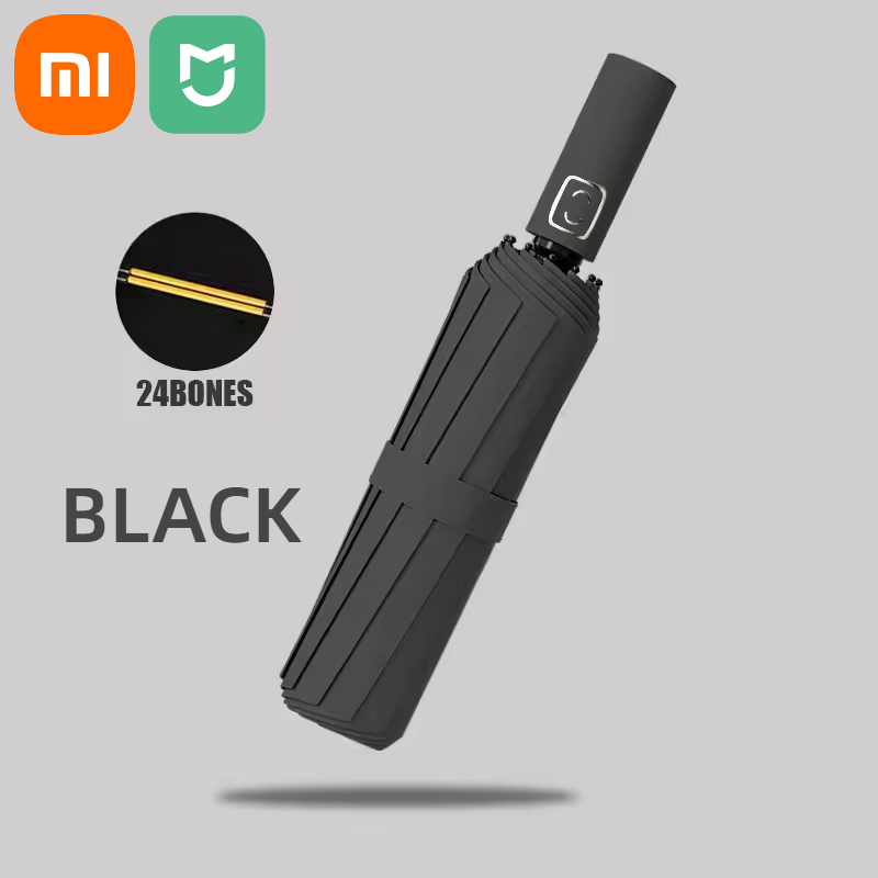 Xiaomi Mijia 24 Bone Solid Color Automatic Collapsible Umbrella Outdoor Large Format Sunshade UV Protection Automatic Umbrella