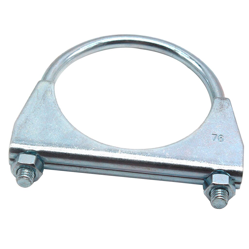 Heavy Duty Muffler Clamp 3 Inch - Saddle Style with U-Bolt -Zinc (1Pack)