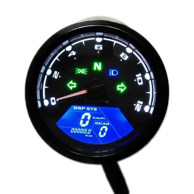 Motorcycle Lcd Meter Oeter Tachometer Speeeter Low Oil Alarm Lcd Oil Meter: Default Title