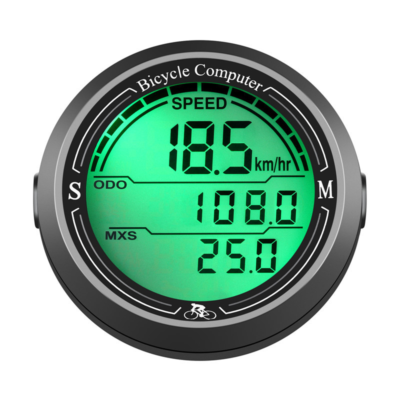 Bike Computer and Bicycle Odometer Wired MPH KM/H Bike Speedometer with Automatic Wake-Up Cycling Speed Tracker: green