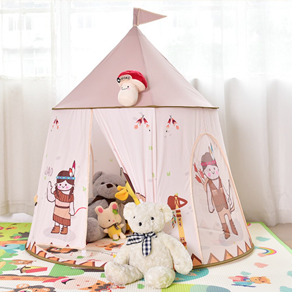 Prinses Kasteel Cartoon Tenten Draagbare Kinderkamer Outdoor Tuin Spelen Teepee Tipi Tent Lodge Kinderen Ballen Zwembad Playhouse