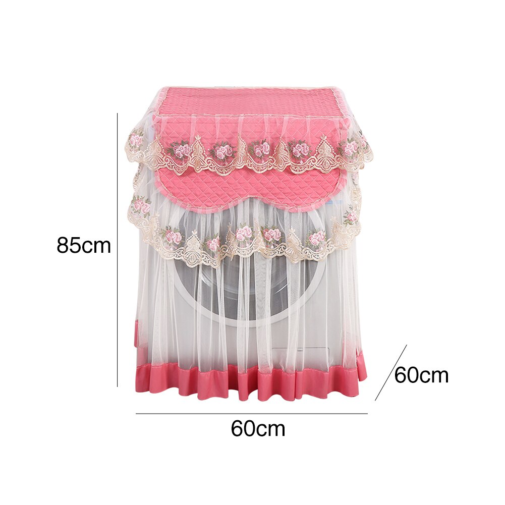 Protection Accessories Dryer Full Washable Waterproof Multifunctional Decorative Home Lace Solid Anti Dust Washing Machine Cover