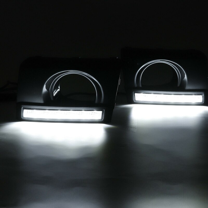 1 paar Auto Tagfahrlicht DRL LED Tageslicht Nebel Lampe Abdeckung Für Hyundai Tucson 2005