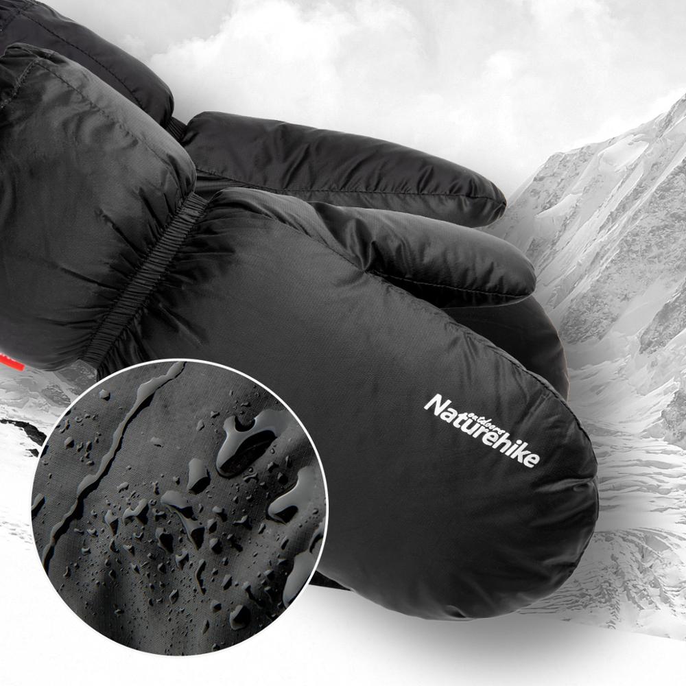 Naturehike-guantes de plumas de ganso blancos, de 10g, 90%, Unisex, guantes suaves a prueba de agua, Kit de guantes para el frío y cálido invierno FP700