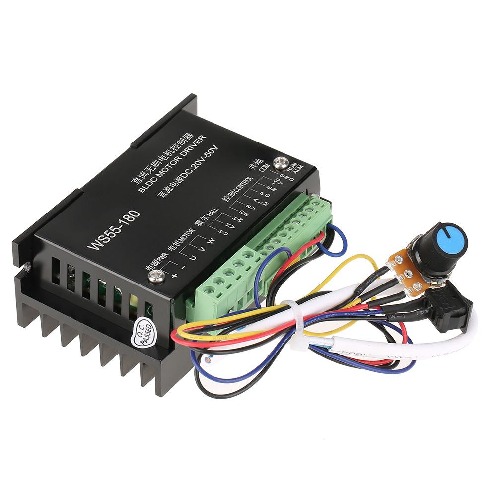 WS55-180 Motor Driver Controller DC 20V-50V CNC Brushless Spindle BLDC Controller DC Motor Driver