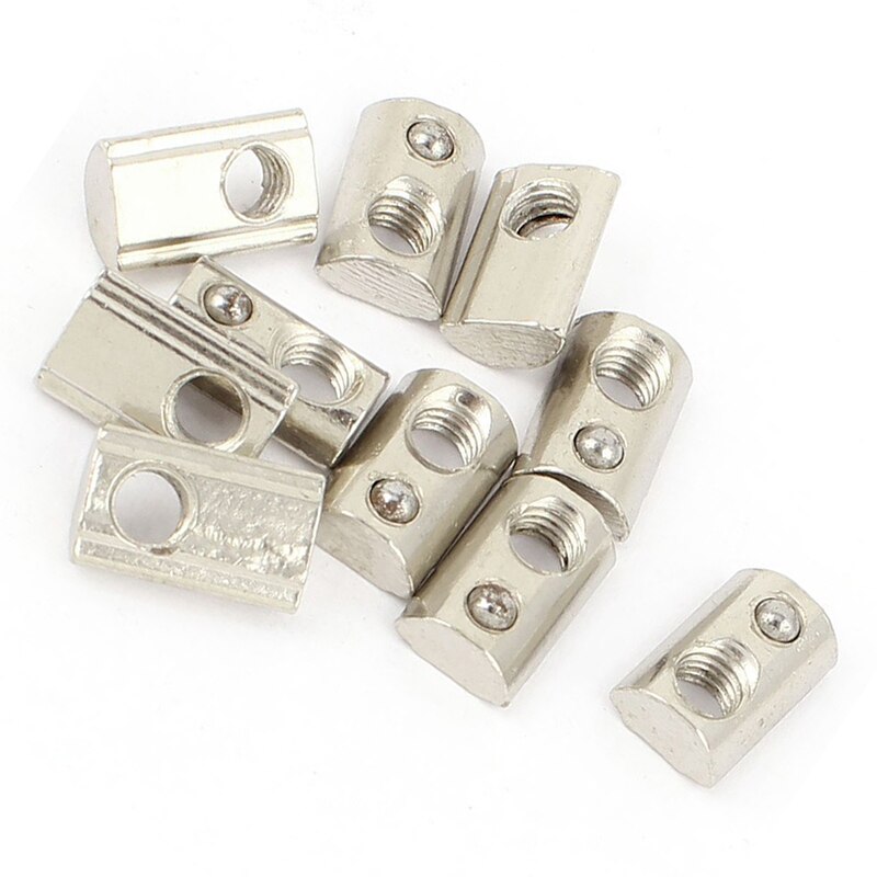 Fashion10pcs 20 Series M5 Slide-In Ball Spring T Slot Nut 13.6mmx8.5mmx4.3mm