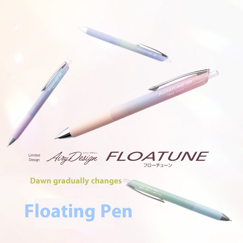 Pentel FLOATUNE Pastelowy długopis żelowy 0,5 mm z cienką końcówką Lekki pręt mgły Odporny na rozmazywanie czarny długopis robić notatek Dziennik Estetyczne artykuły papiernicze