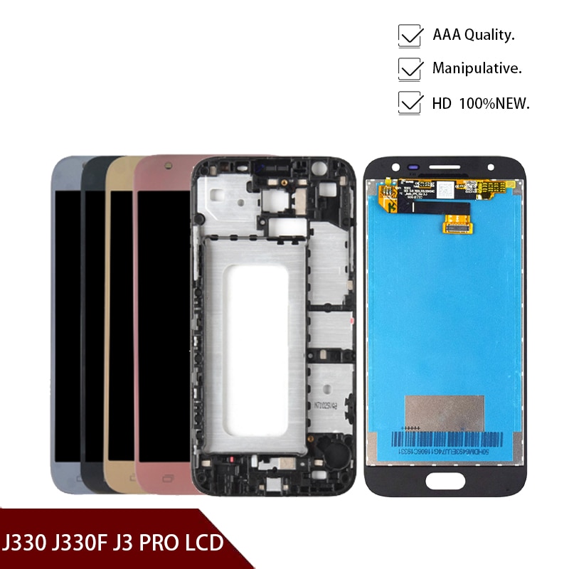 LCD Display For Samsung Galaxy J3 J330 J330F Phone Display Touch Screen Digitizer Assembly J3 Pro J330 LCD Replacement