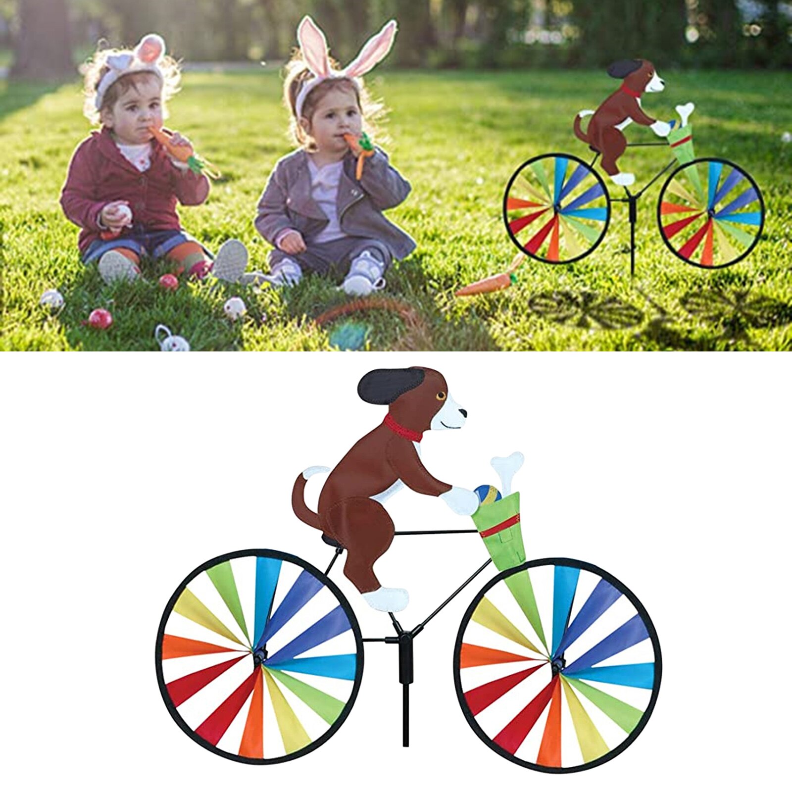 Garden Windmill PVC Ornaments Outdoor Decor Ornamental Wind Mill Toy