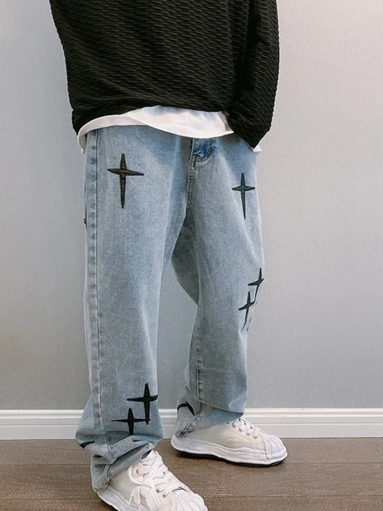 Vida cargobyxor herr streetwear baggy herrjeans byxor raka herrkläder streetwear cargobyxor  y2k kläder