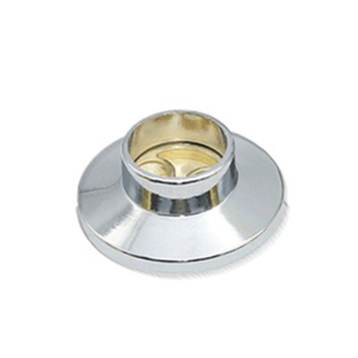 2pcs Zinc Alloy pipe bracket 25mm Dia Tube support Flange Seat for Wardrobe Hanging Rail Rod Pole Socket End Holder Hardware: Bright silver