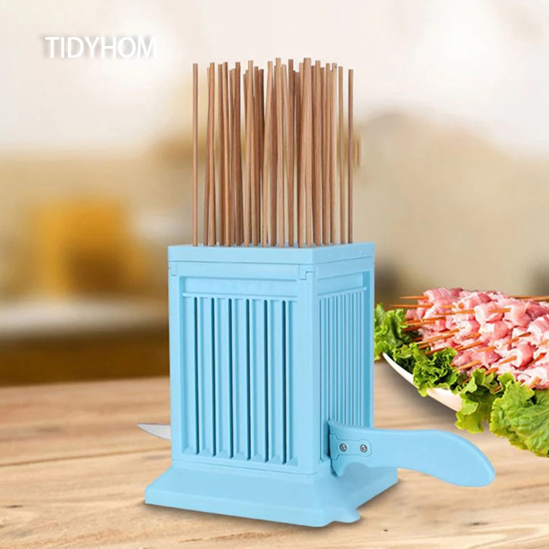 Machine à brochettes de viande avec 49 trous, accessoires de cuisine, outils de séparation de la viande brute, boîte contenant, outils de Barbecue