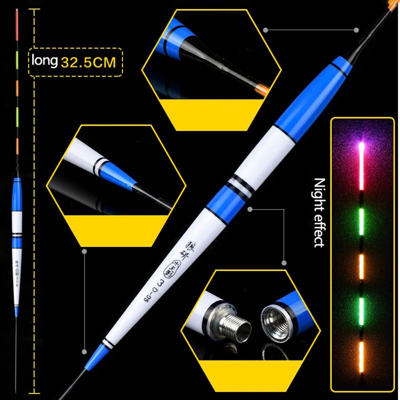 1 st. visdobber led elektrische dobber licht + batterij cr -425 diep water dobber vistuig dobber vistuig met elektronen: En