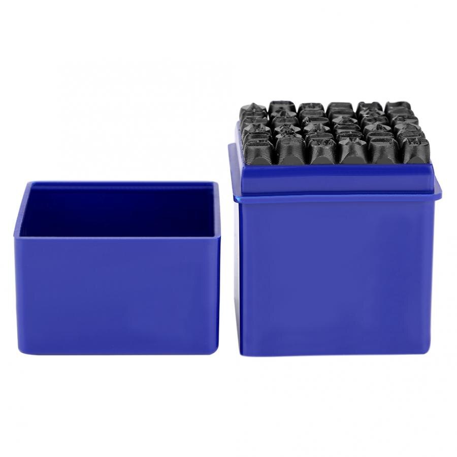 36pcs 6mm Letters Number Stamps Punch Set Box Steel Metal Punch Tool