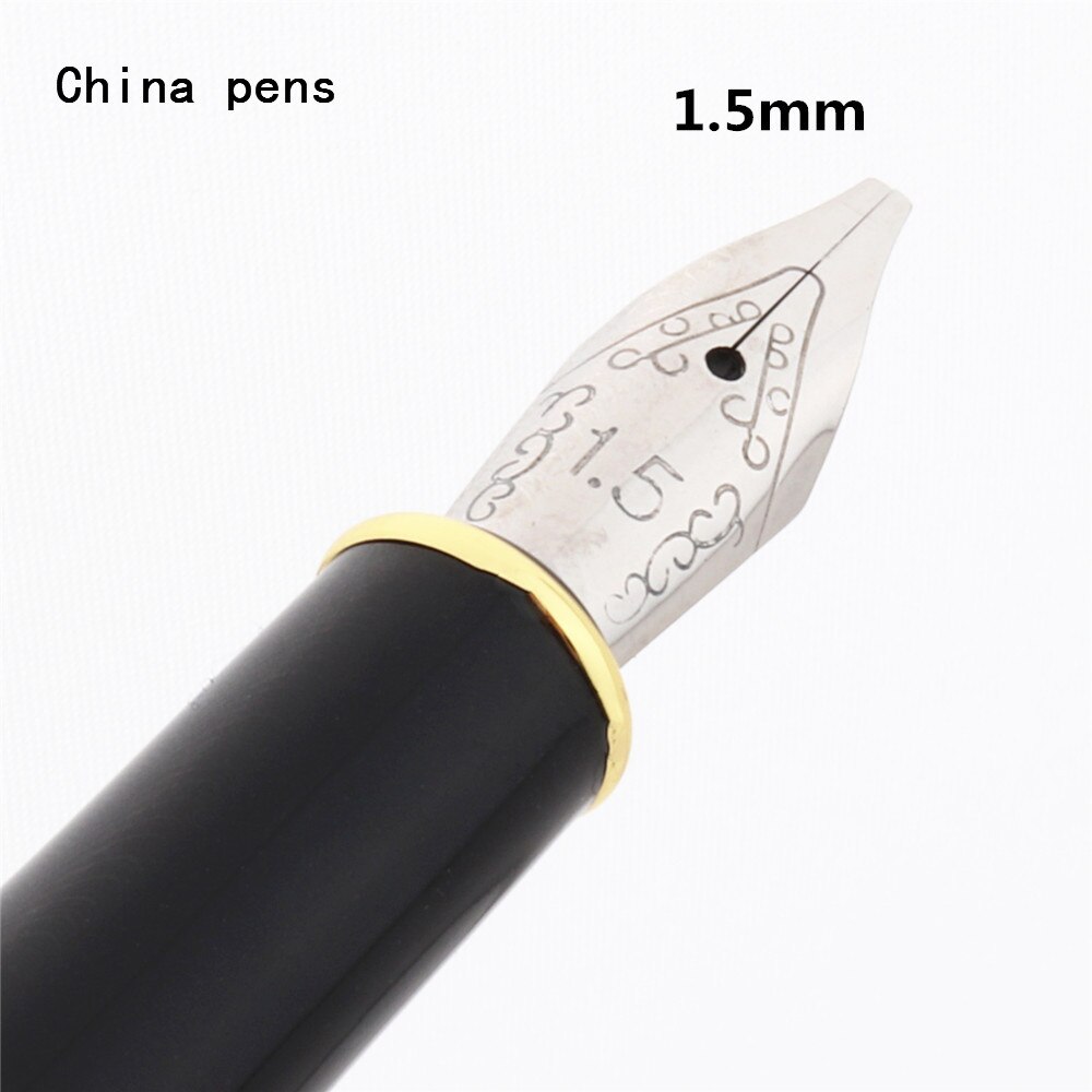 Luksus 389 sort engelsk kalligrafi andenæb parallel kunst pen blomst krop flad spids tibetansk arabisk fyldepen: 1.5mm- pen