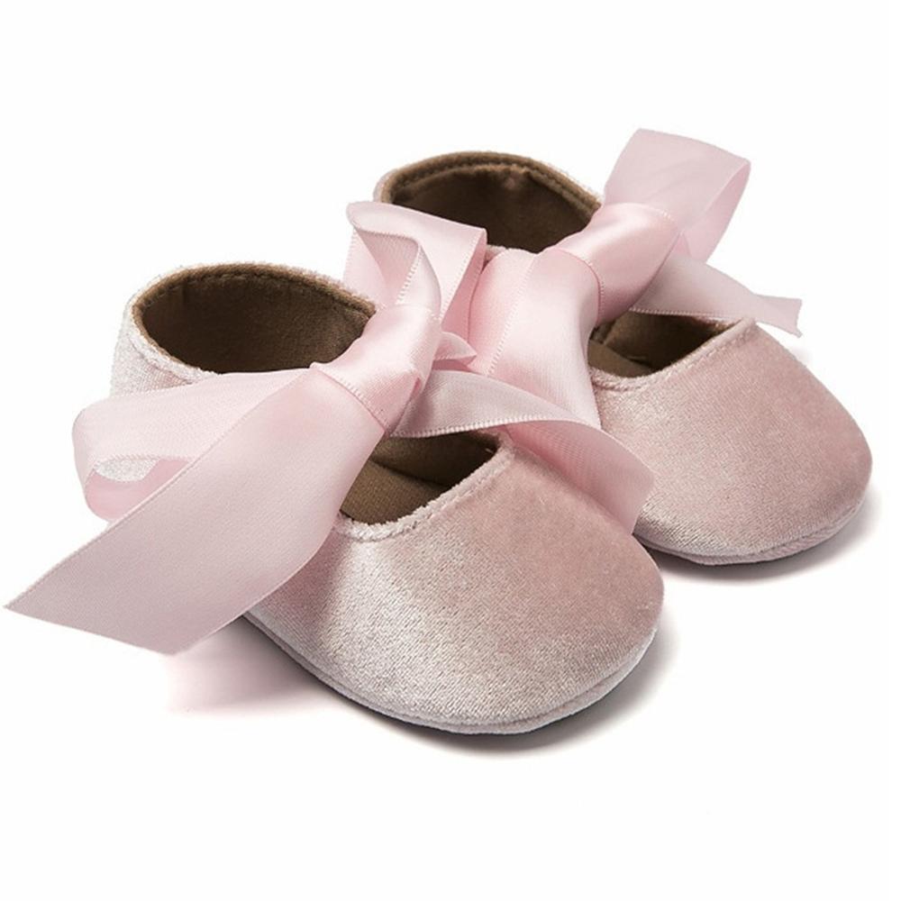 baby born shoes For Girl Silk Bow Knot Summer Princess Shoes Infant Soft Sole First Walkers Toddler Shoes baby schoen #10F: Pink / 12
