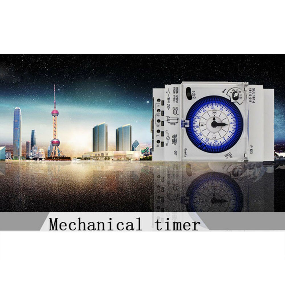 Mechanical Timer Outlet 24 Hrs Programmable Light Timer Indoor Timer Switch Household Appliances Lighting Alarm Clock