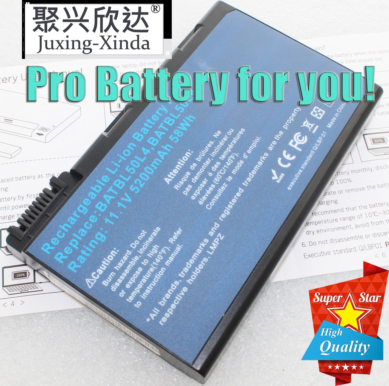 Batería de ordenador portátil para Acer Travelmate BATCL50L BATCL50L6 2450 2490 4200 4230 4260 4280 5210 BATBL50L4 BATBL50L6 BATBL50L8H PC