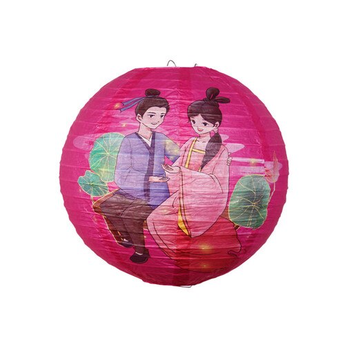 12inch 30cm Chinese Round Retro Paper Lantern Birthday Wedding Party Decor Craft DIY Creavtive Home Decoration Accessories: rose liulangzhinu