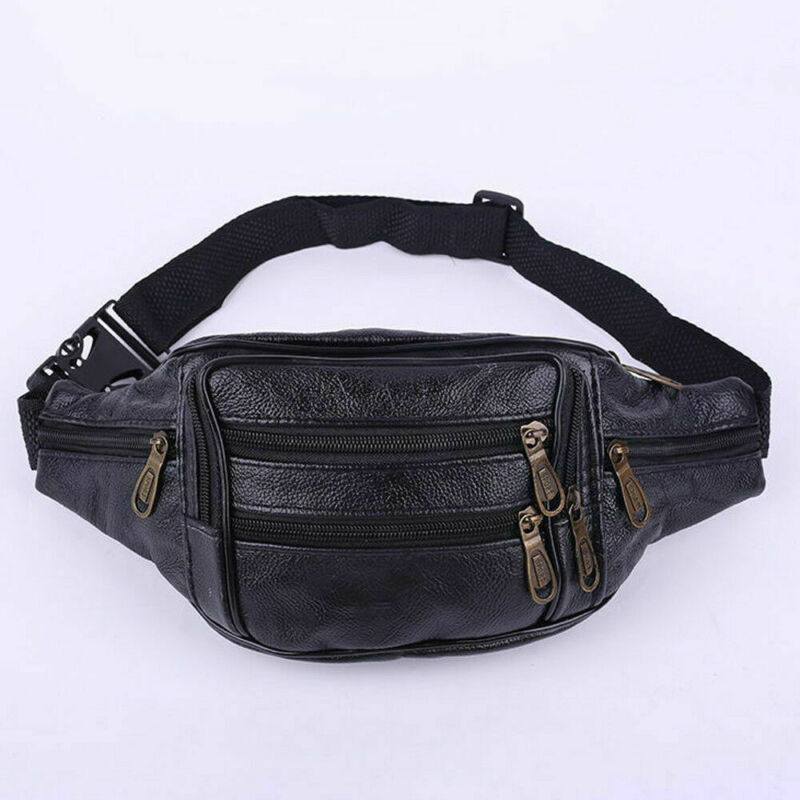 Brand Mannen PU Leer Hip Riem Fanny Pack Taille Purse sling Bag Wallet Purse Holder