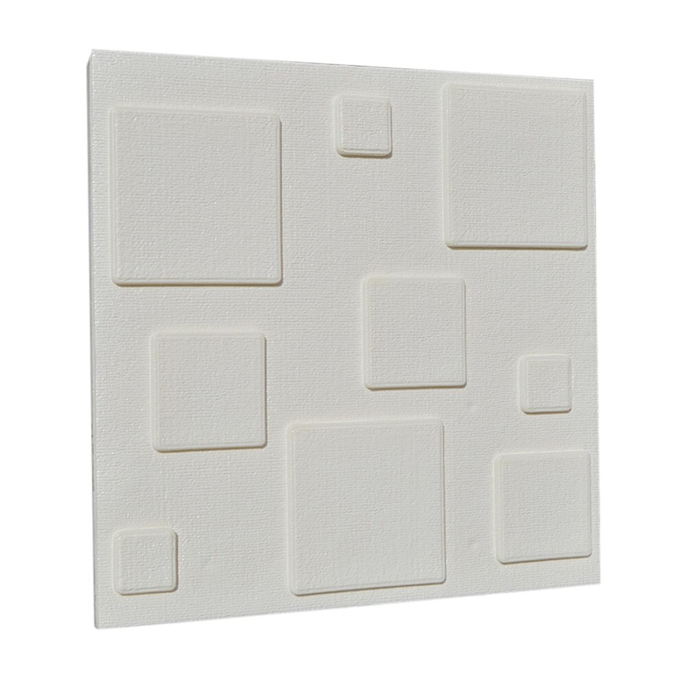 3D Bakstenen Muur Sticker Diy Slaapkamer Decor Vochtbestendig Waterdicht Foam Sticker Zelfklevende Muurtattoo Diy Home Decor: White