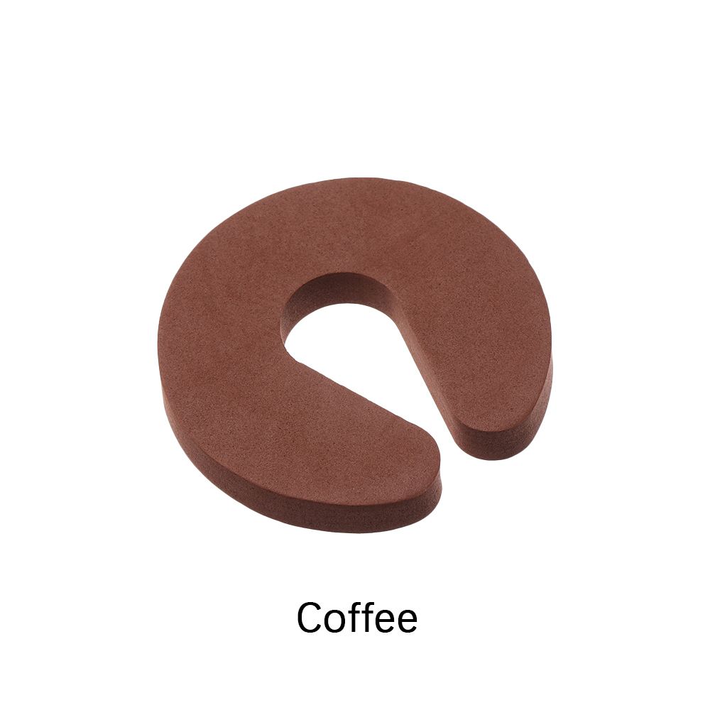 4PCS Soft Foam Door Stopper Baby Kids Safety Guard Finger Protector Home Kitchen Bedroom Security Door Clip: Coffee
