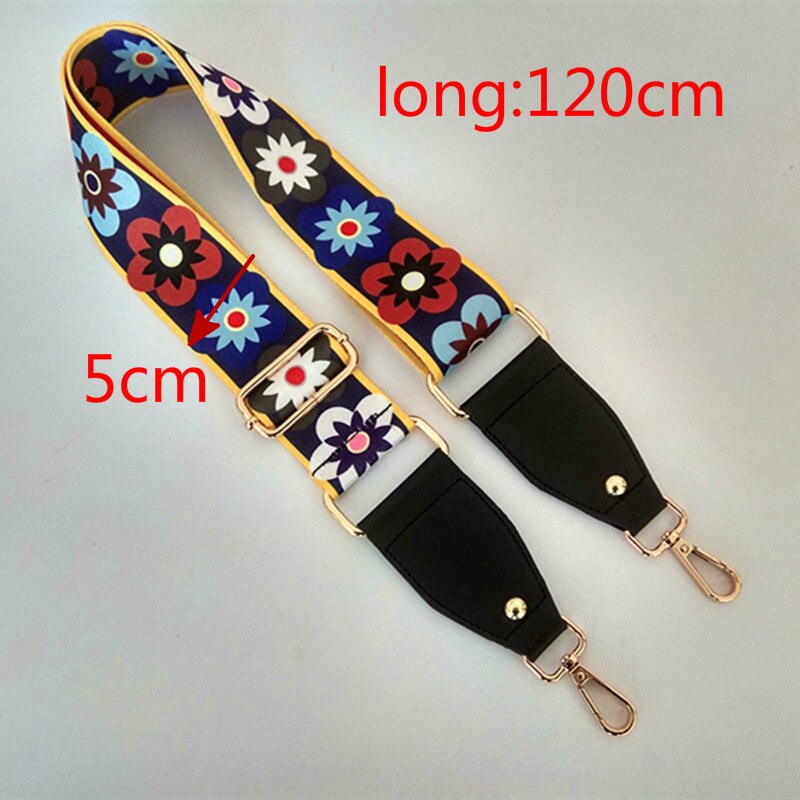 Lyxiga färgglada väskor tillbehör väska bälte justerbar axel diagonal crossbody väska remmar etnisk stil axelrem