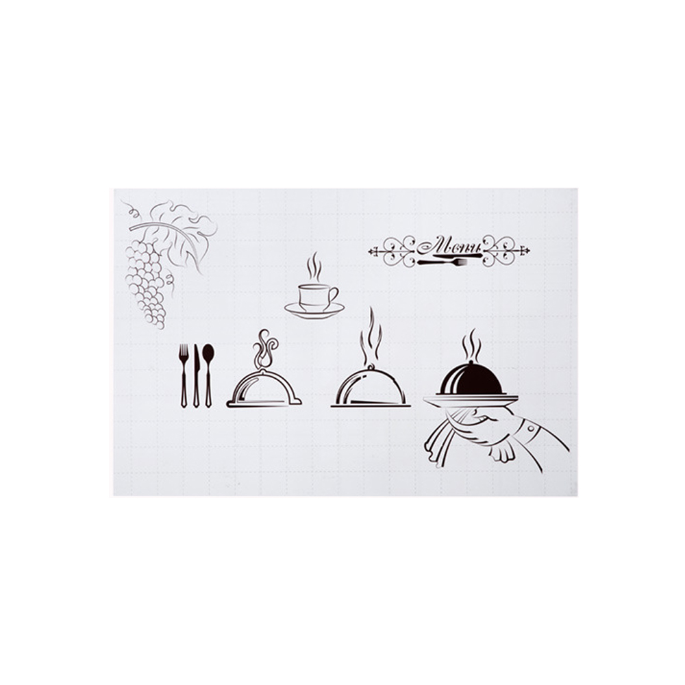 1Pc Kitchen Wall Stickers Oilproof DIY Wall Art Decal Decoration Adhesive Oven Dining Hall Wallpapers PVC Wall Decals: 01