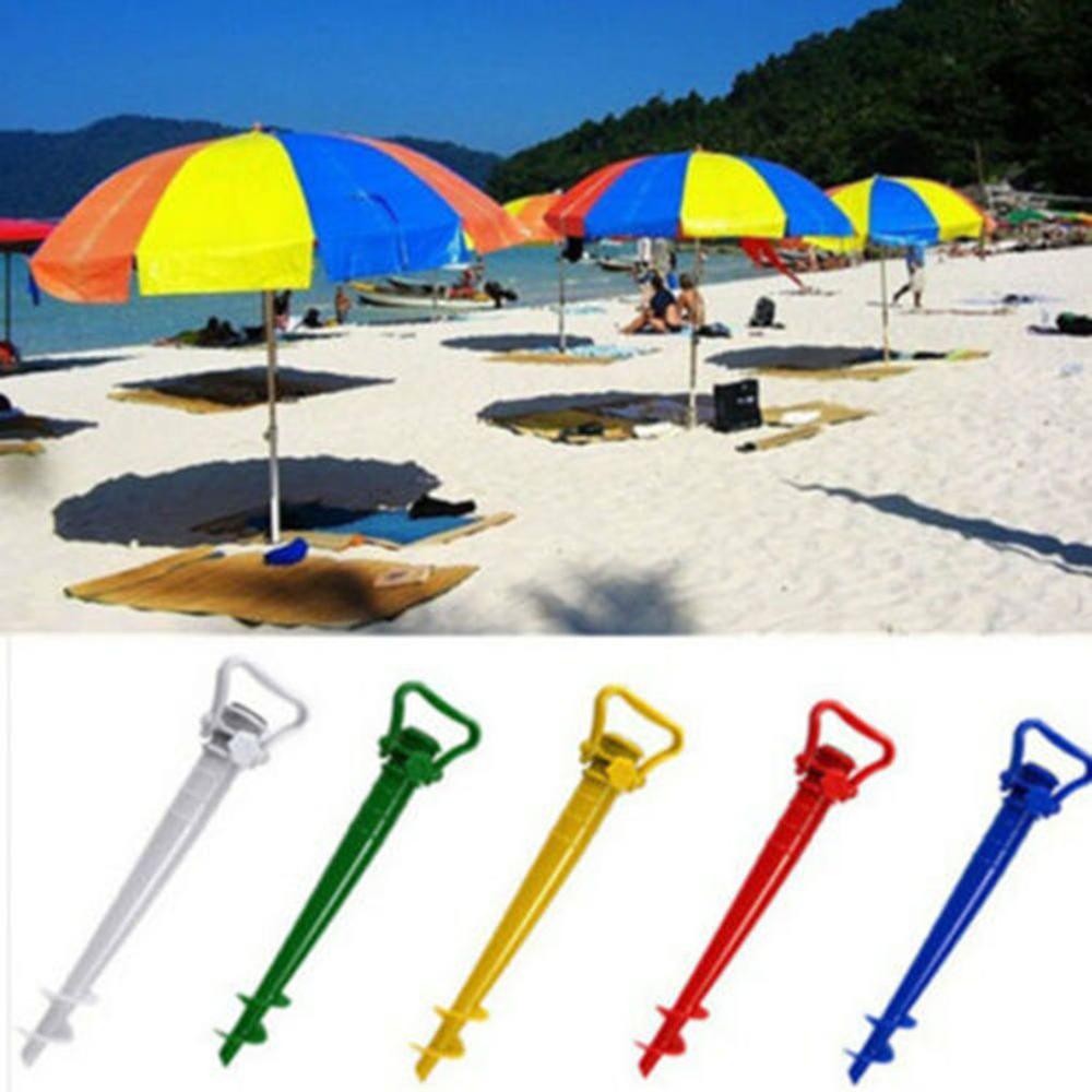 Ren farve sun beach fishing unbrella stand rain gear have patio parasol ground spike paraply stretch stand holder