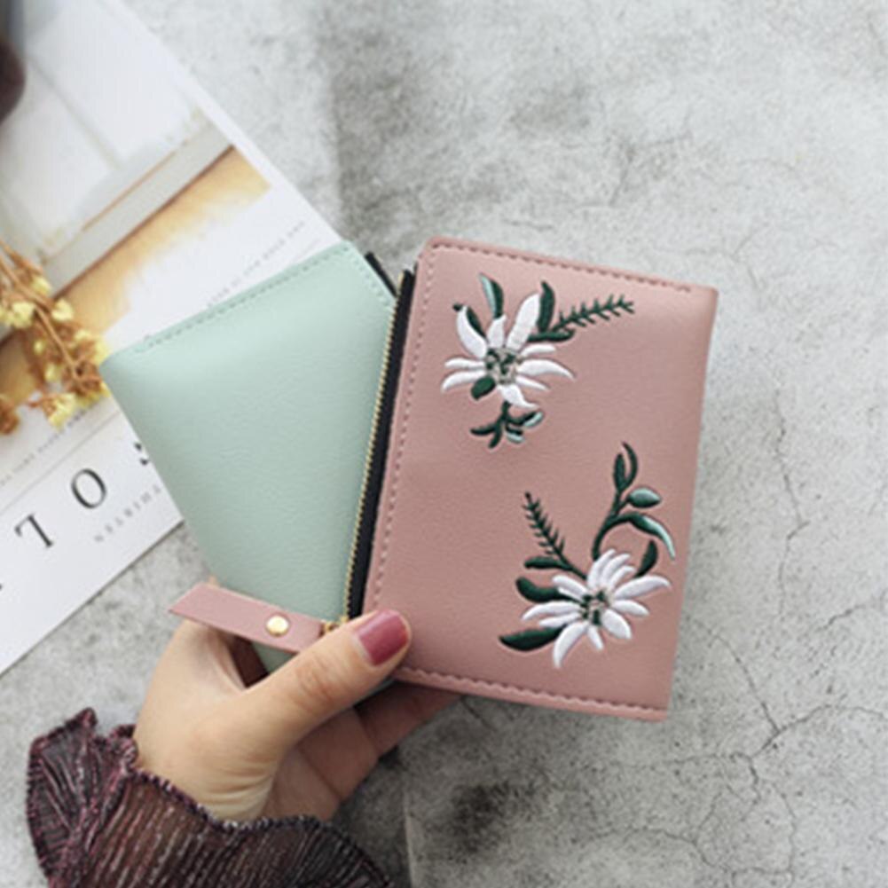 Floral Wallet Square Coin Purse Wallets For Woman Card Holder Small Ladies Wallet Female Hasp Mini Purse Bag