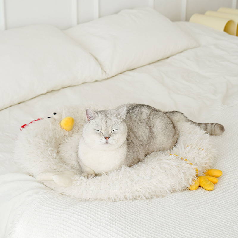 Cartoon Chicken Shaped Pet Cat Bed Sleeping Four Season Comfortable Cat Nest Puppy Dogs Kennel Pet Supplies Cozy Kitty