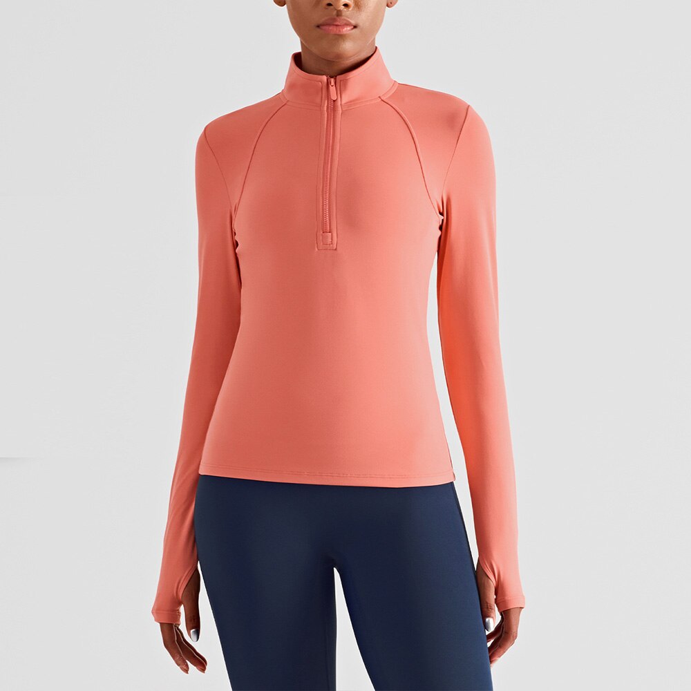 1 pcs Women Horse Riding Base Layer Long Sleeve Half Zipper Riding Top Racing Show Shirt Quick Dry Equestrian Clothing