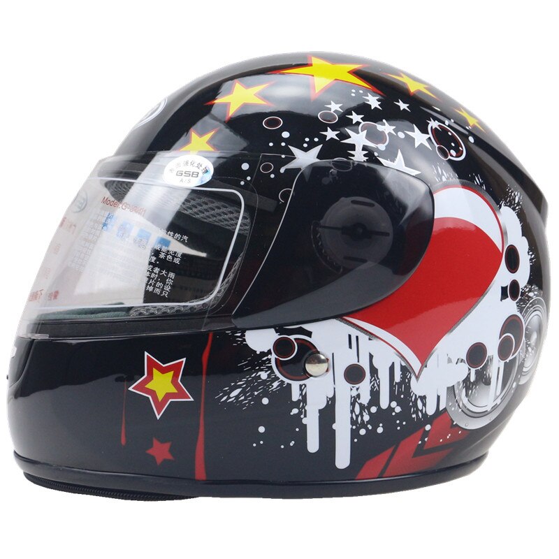 Children Motorcycle Helmet Safety Kids Full face motorbike helmet E-bike helmet with Neck cover Winter helmet For boy and girls: black