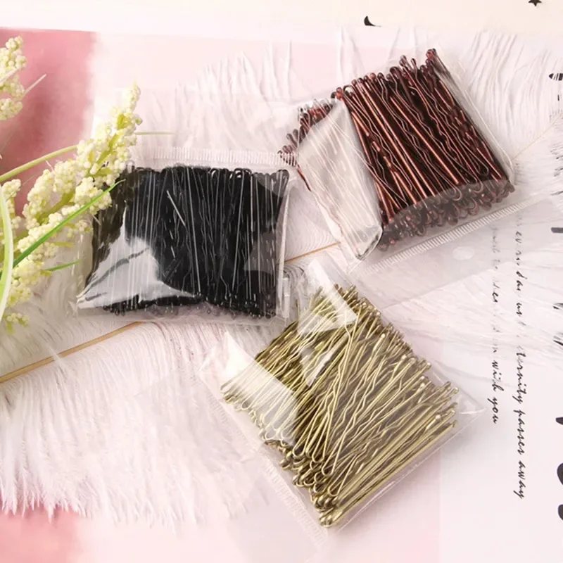50 Stuks Haar Zwaaide U-Vormige Bobby Pin Barrette Salon Grip Clip Haarspelden Black Metal Haaraccessoires Voor Bun