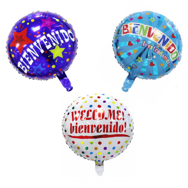 10 Uds. Globos de letras de papel aluminio bienvenidos Bienbenido de 18 pulgadas Bienvenidos a la decoración de globos inflables suppliers para fiestas en casa evento en casa: MULTI