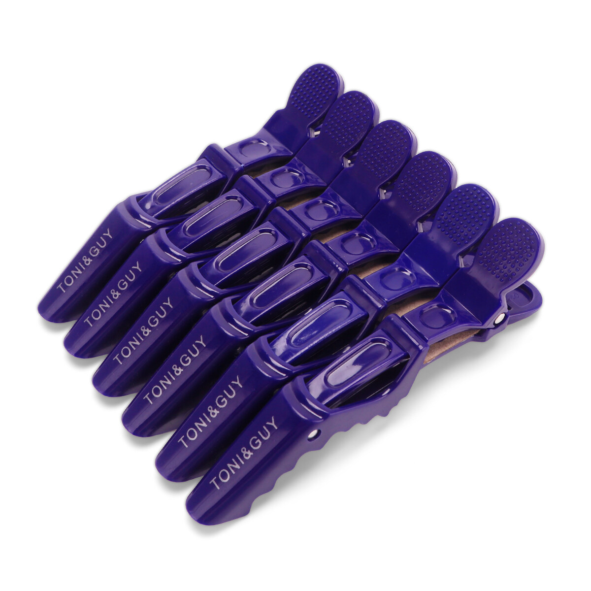 6PCS Alligator Haar Clip Professionele Kappers Klemmen Plastic Haar Klauw Kapper Salon Styling Haarspelden Haaraccessoires: Paars