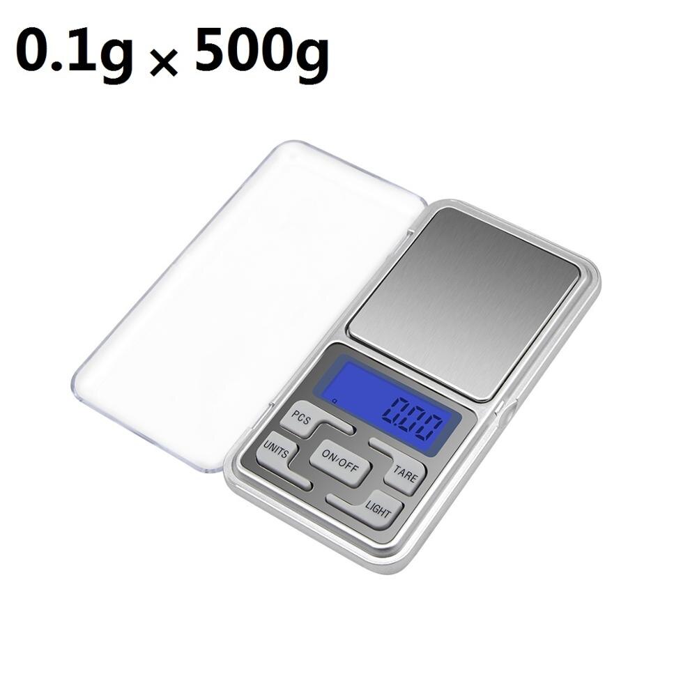 0.5/1/2/3/4/5/10 Kg× 1/0.1/0.01g balances de cuisine haute précision affichage numérique Balance électrique pour bijoux Balance cuisine pesage: A-0.1gX500g