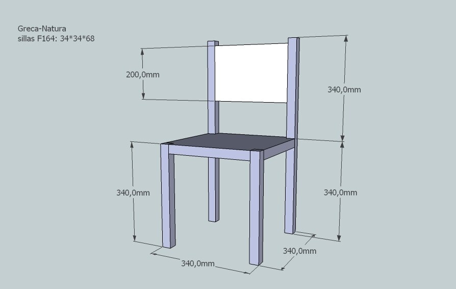 Kind Houten Stoel. Ruwe, Te Versieren. Grenen Hout En Chopo. Metingen: (Breedte/Hoogte): 31*31*60 Cms. Zithoogte: 3