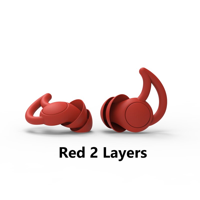 Comfort Slapen Oordopjes Ruisonderdrukking Slaap Soft Oordopjes Noise Cancelling Ear-Bescherming Afscherming Werk Reizen Muziek Noise: red 2